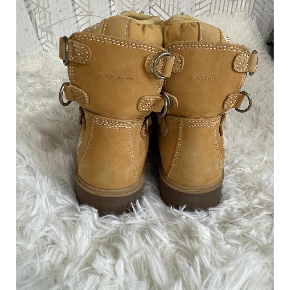 Timberland 650 Women’s Wheat Suede Leather Fleece Insulated Winter Boots Sz 7 - Picture 4 of 9